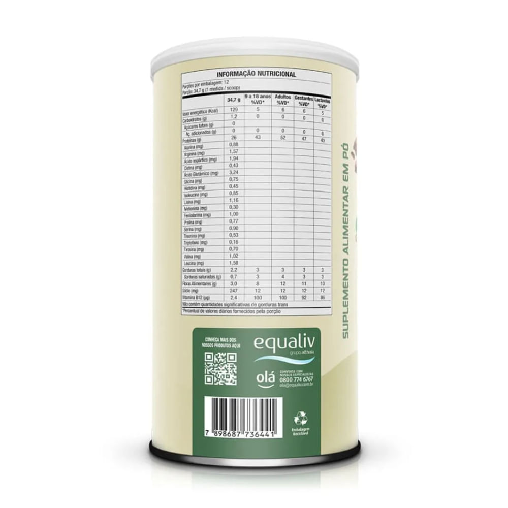 Body Protein Veggie Equaliv Cacau 418g