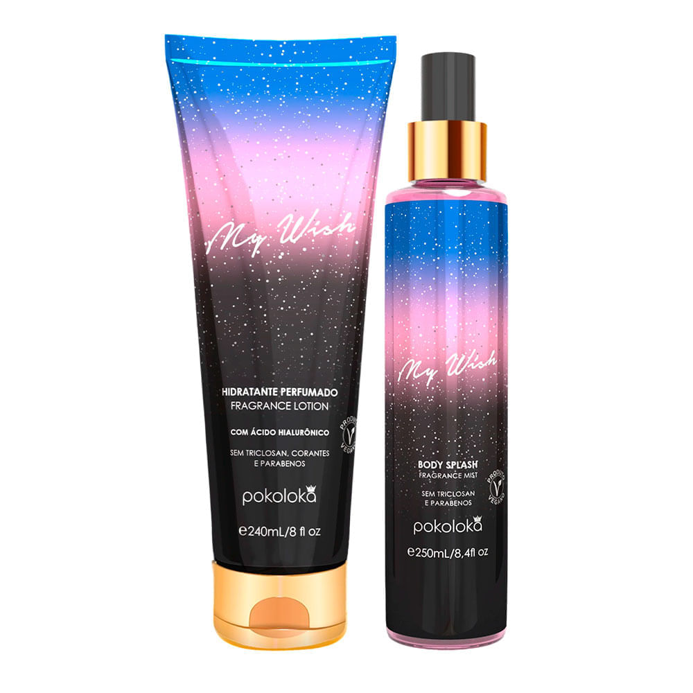 Kit My Wish Pokoloka Hidratante 240ml + Body Splash 250ml