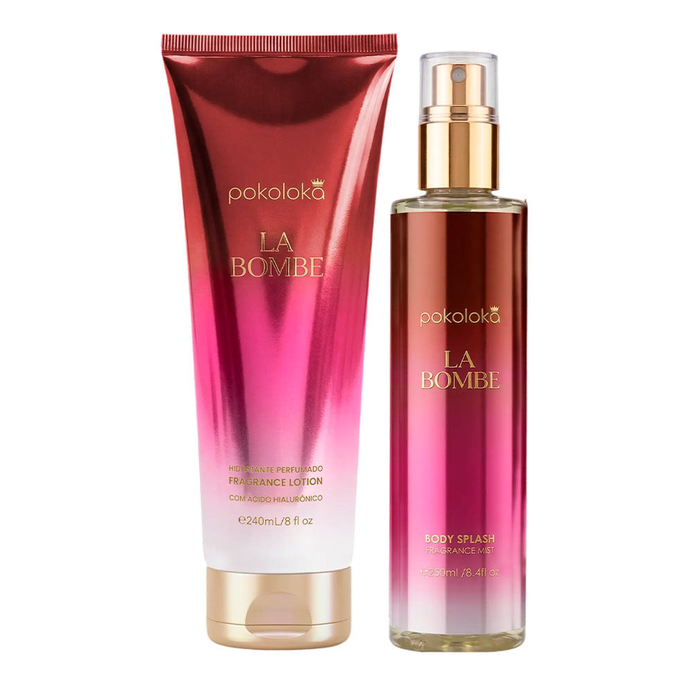 Kit La Bombe Pokoloka Hidratante 240ml + Body Splash 250ml