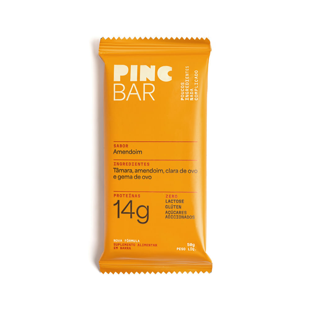 Snack Proteico Pincbar Sabor Amendoim 50g