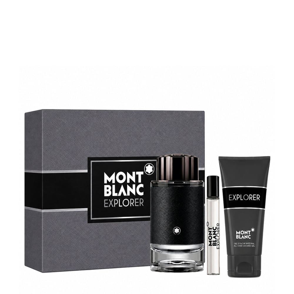 Kit Explorer Masculino Montblanc Eau de Parfum 100ml + 7,5ml + Shower Gel 100ml