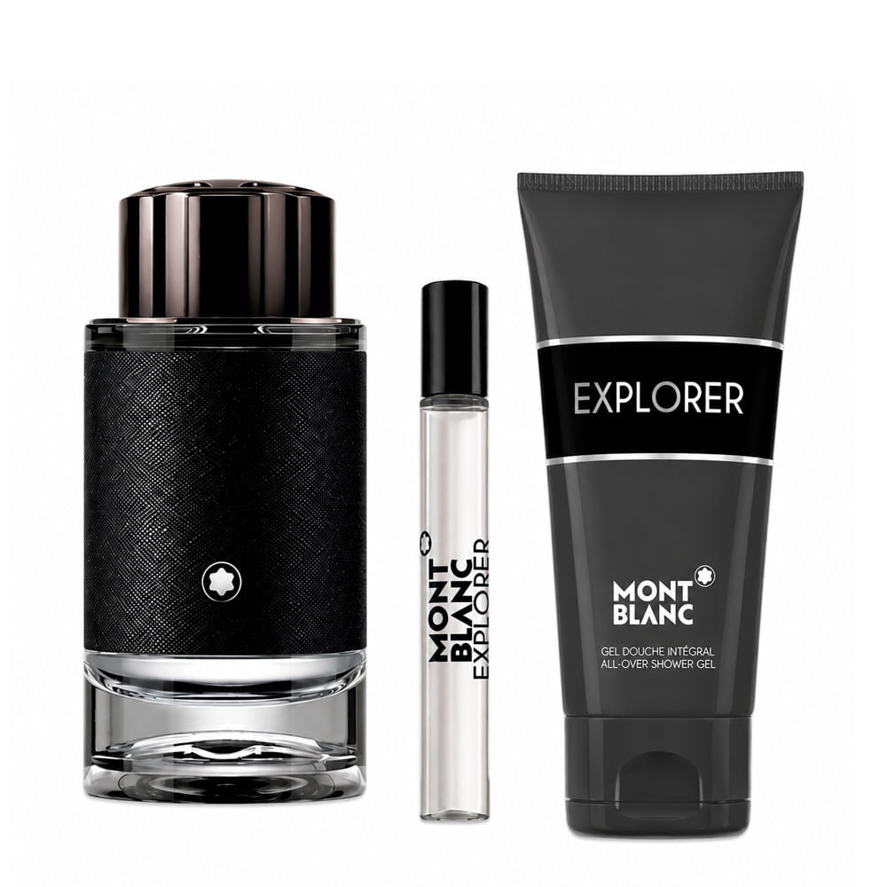 Kit Explorer Masculino Montblanc Eau de Parfum 100ml + 7,5ml + Shower Gel 100ml