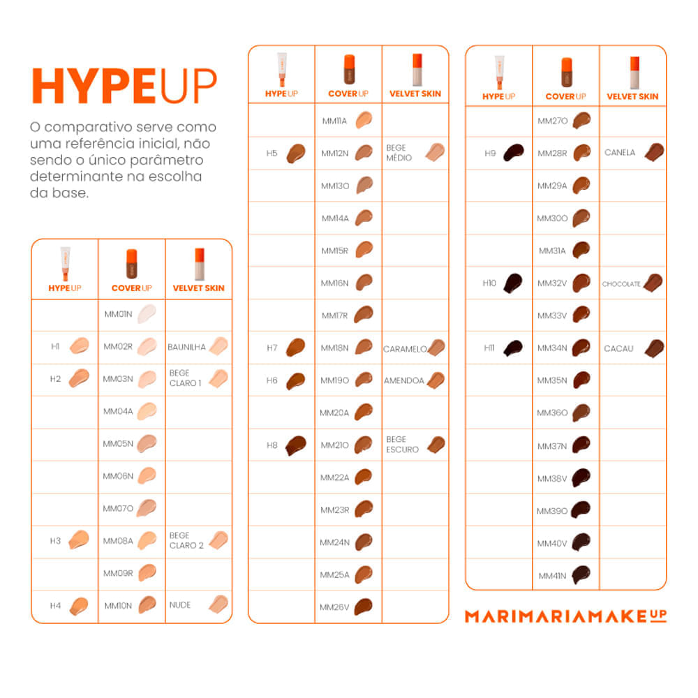 Base Líquida Hype Up Mari Maria 20ml Cor H6
