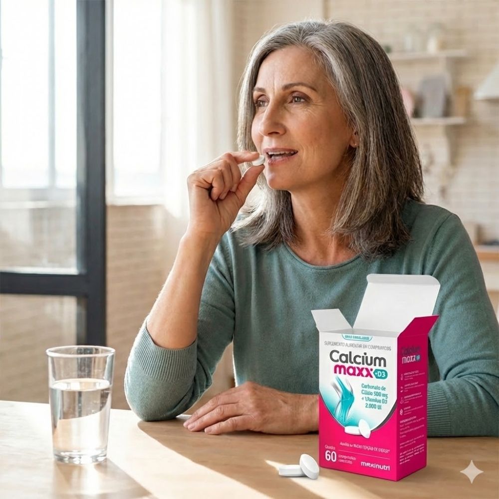 Calcium Maxx D3 Carbonato de Cálcio + Vitamina D3 Maxinutri 60 Comprimidos