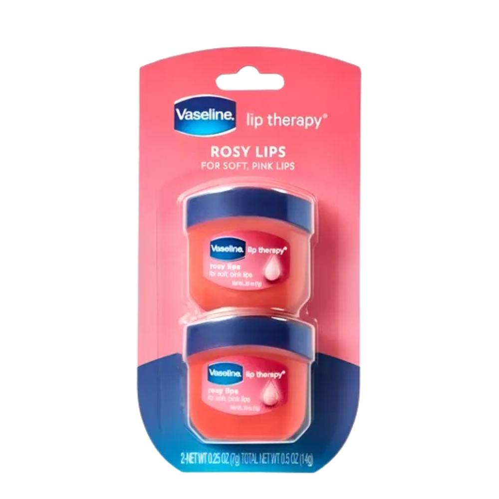 Hidratante Labial Lip Therapy Rosy Vaseline 7g 2 Unidades