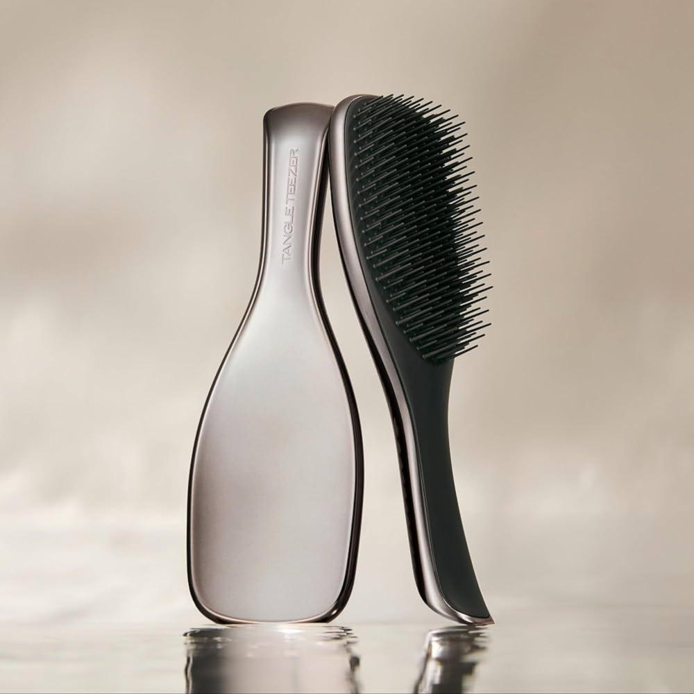 Escova de Cabelo The Ultimate Detangler Chrome Midnight Silver Tangle Teezer Cor Preto