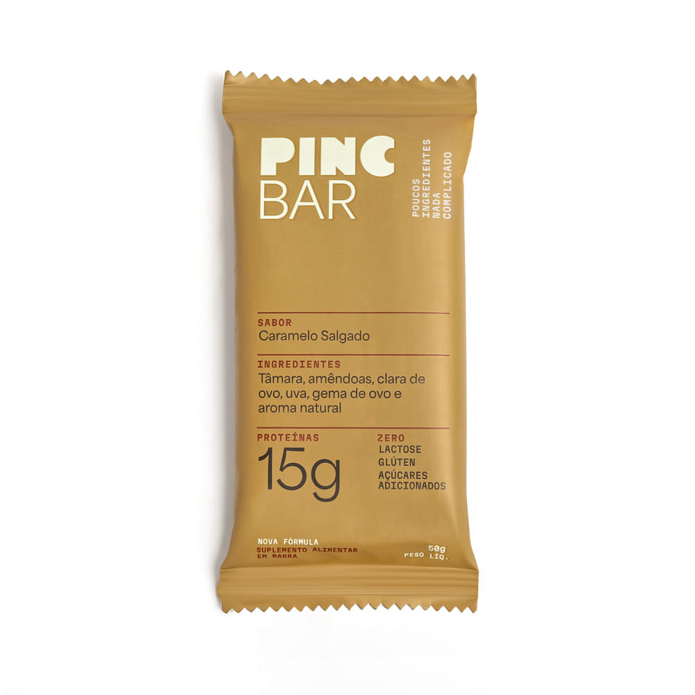 Barra Proteica Pincbar Sabor Caramelo Salgado 50g