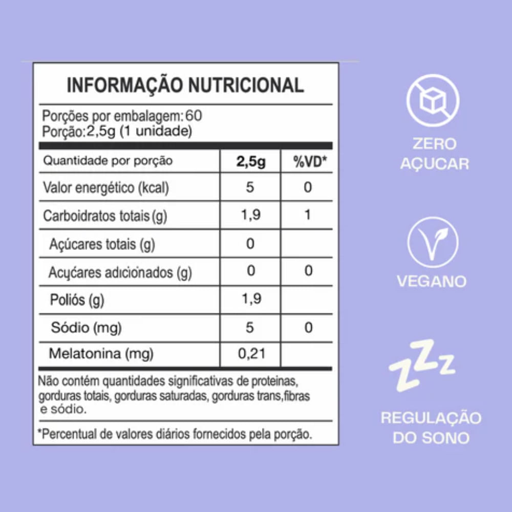 Melatonina Em Gummies Guday Uva Roxa 60 Gomas