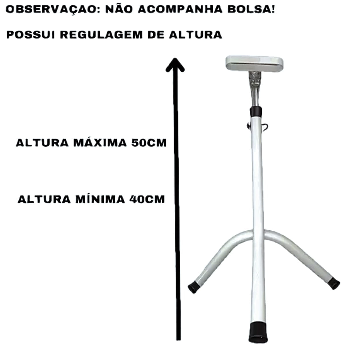Suporte Para Bolsa Coletora e Sondas Altura Regulável