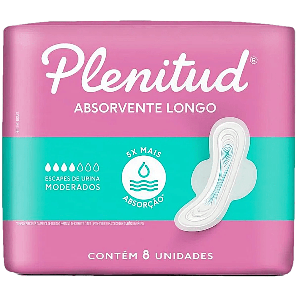 Absorvente Plenitud Femme Protetor Longo Moderado 8 Unidades