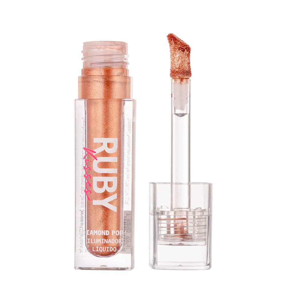 Iluminador Líquido Diamond Pop Ruby Kisses 4ml Cor Bronze