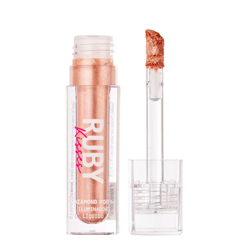 Iluminador Líquido Diamond Pop Ruby Kisses 4ml Cor Rose