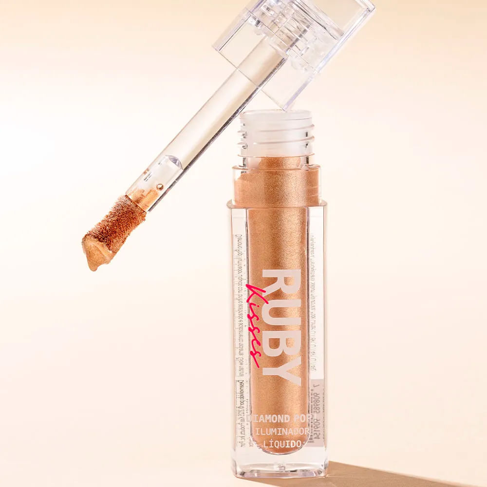 Iluminador Líquido Diamond Pop Ruby Kisses 4ml Cor Golden