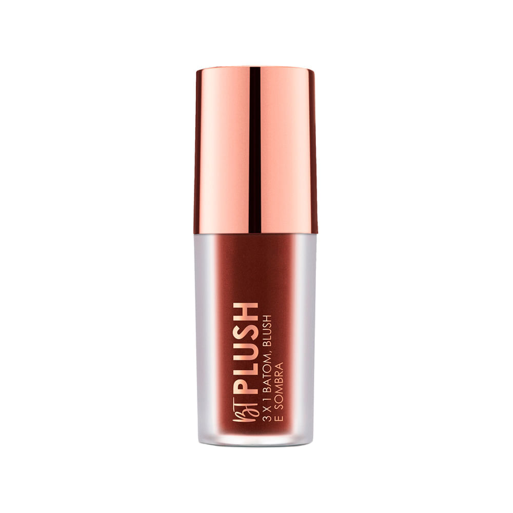 Plush 3x1 Batom, Blush e Sombra Bruna Tavares 6g Cor Cocoa