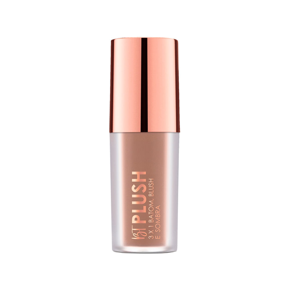 Plush 3x1 Batom, Blush e Sombra Bruna Tavares 6g Cor Latte