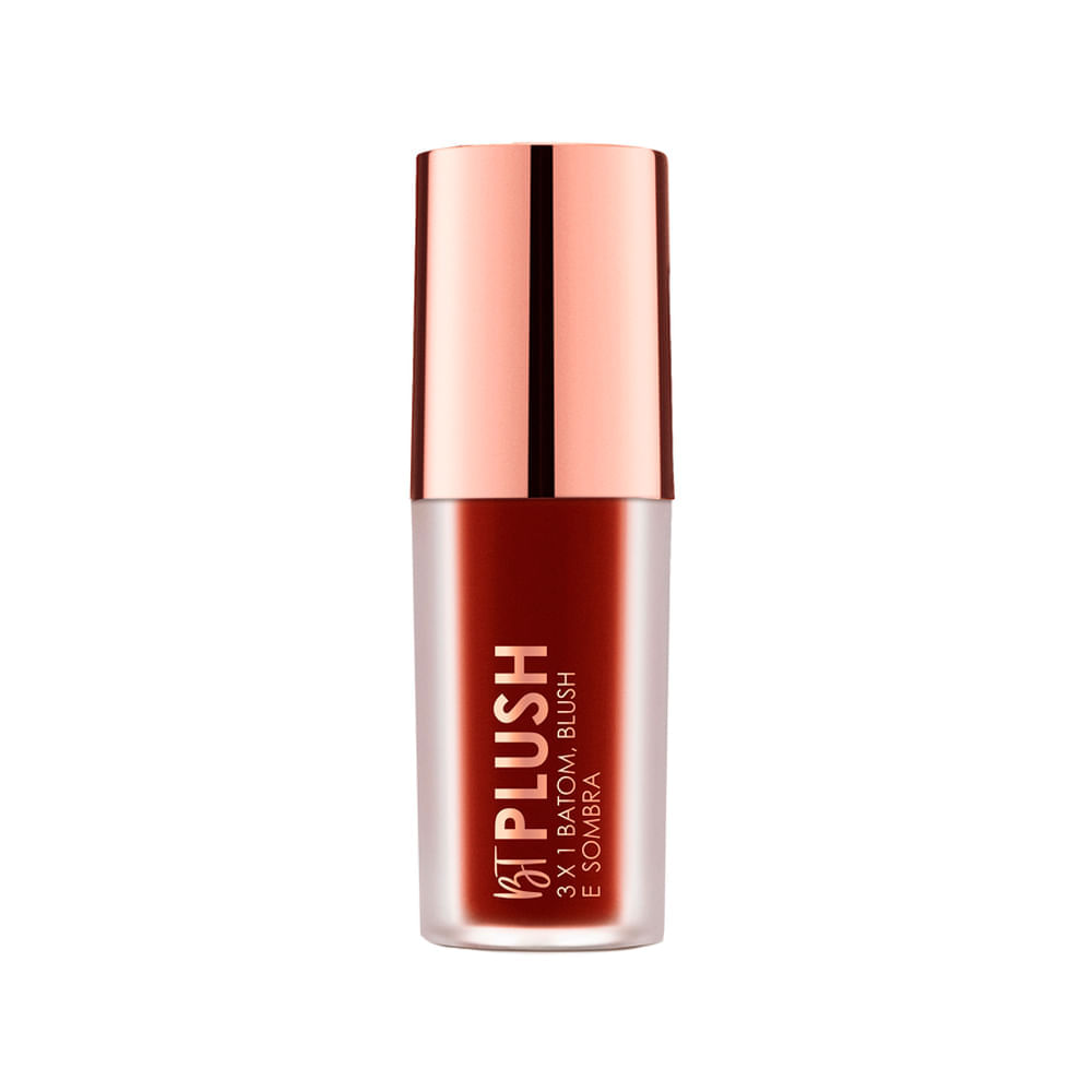 Plush 3x1 Batom, Blush e Sombra Bruna Tavares 6g Cor Nuts