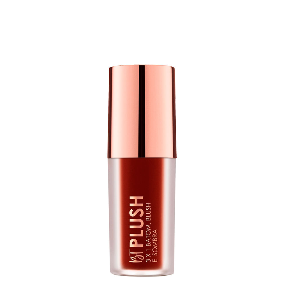 Plush 3x1 Batom, Blush e Sombra Bruna Tavares 6g Cor Nuts
