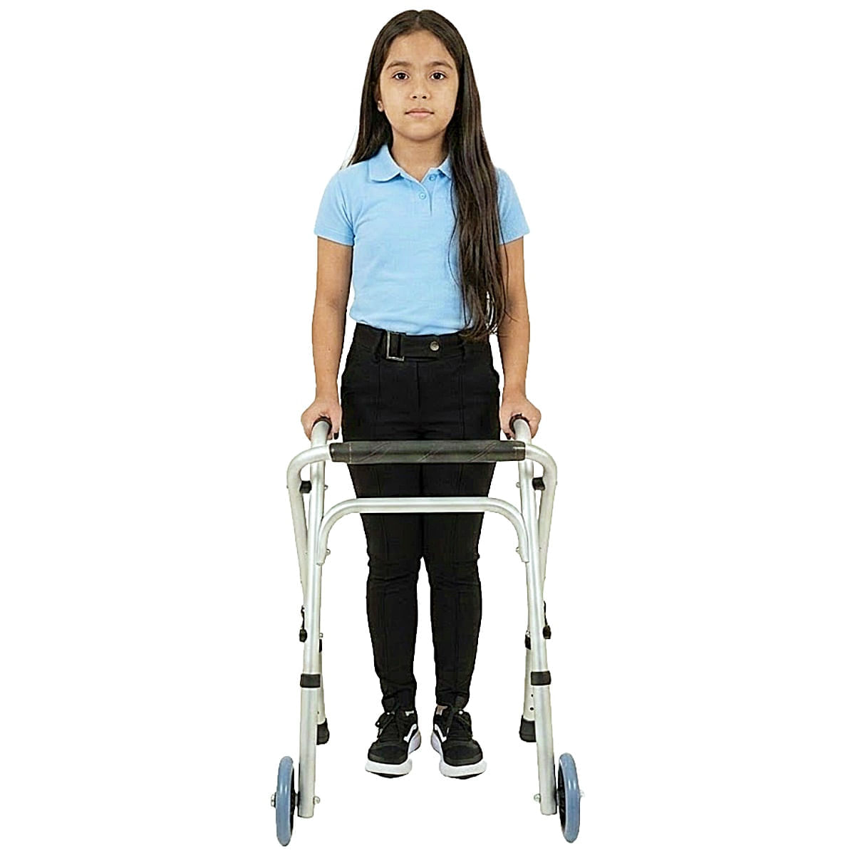 Andador Infantil Em Alumínio Com 02 Rodas Supermedy