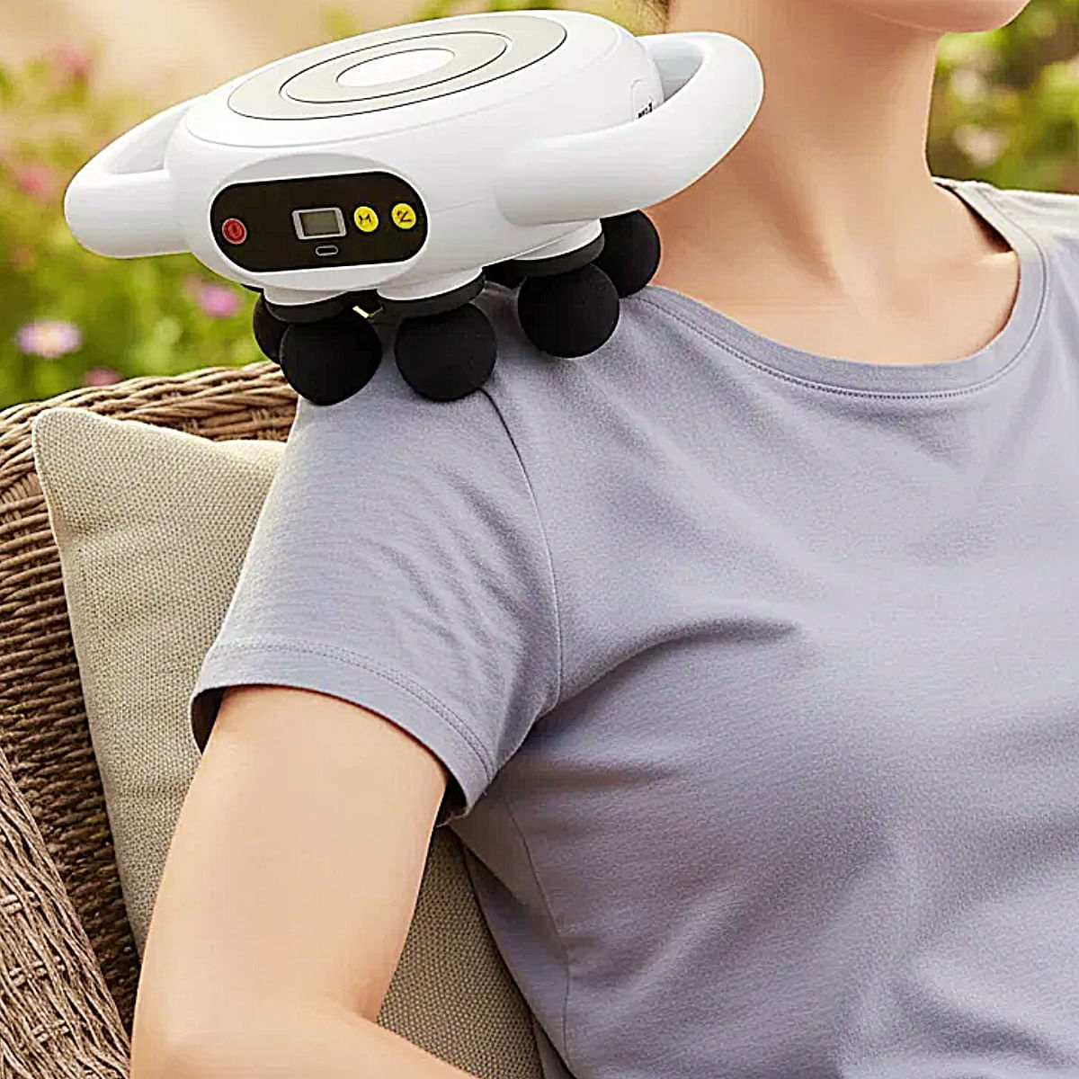 Massageador Circular Massager Recarregável Com 8 Ponteiras Supermedy