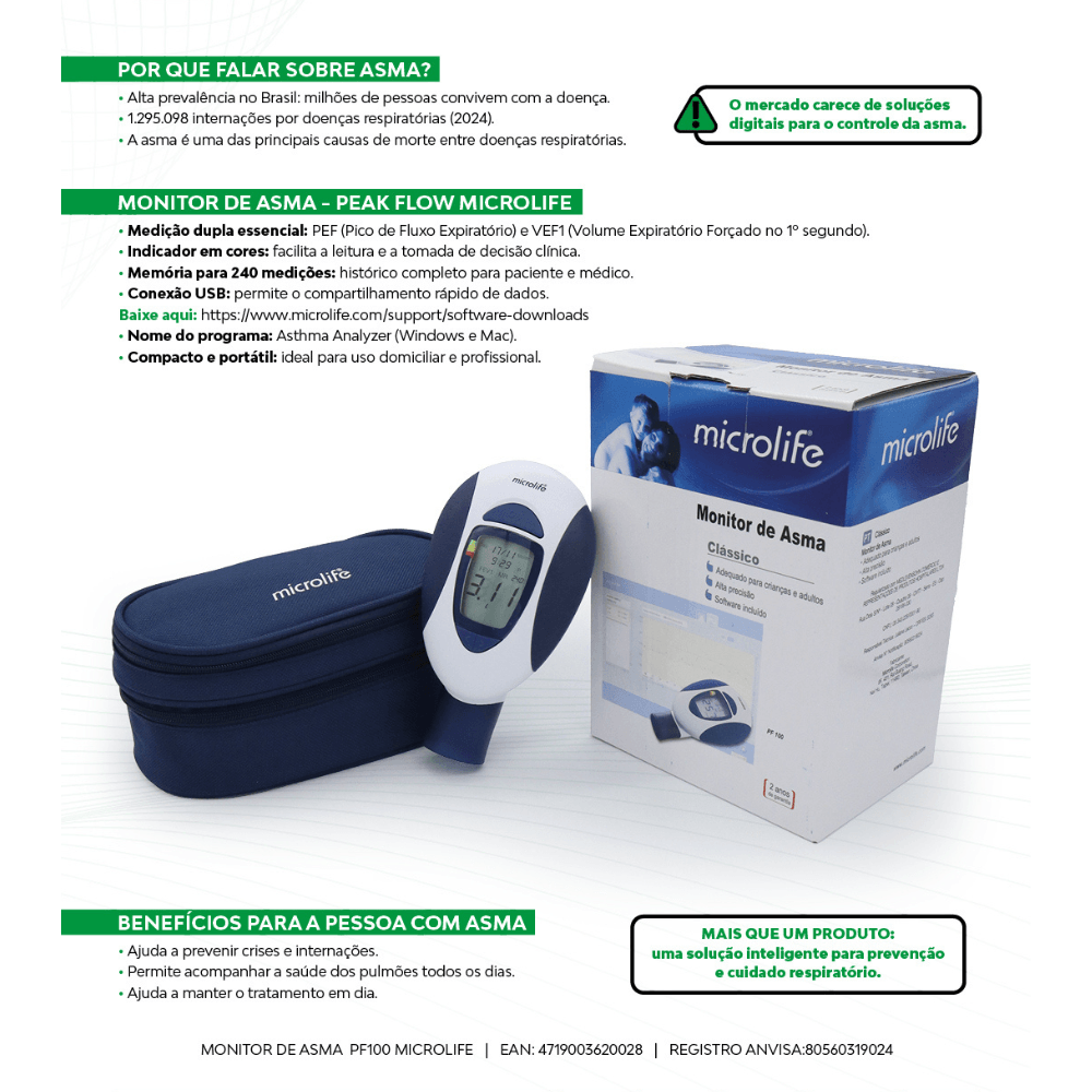 Monitor de Asma Peak Flow 100 Microlife