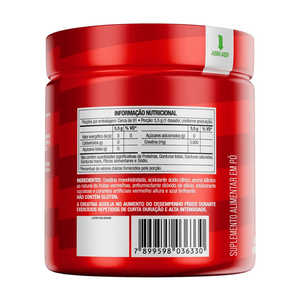 Creatina Monohidratada Frutas Vermelhas Delicious FTW 500g