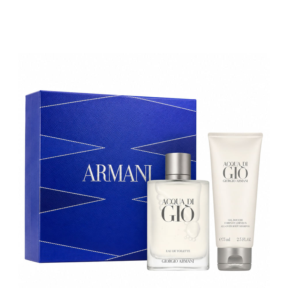 Kit Giorgio Armani Acqua di Giò Perfume Masculino Eau de Toilette 100ml + Shower Gel 75ml