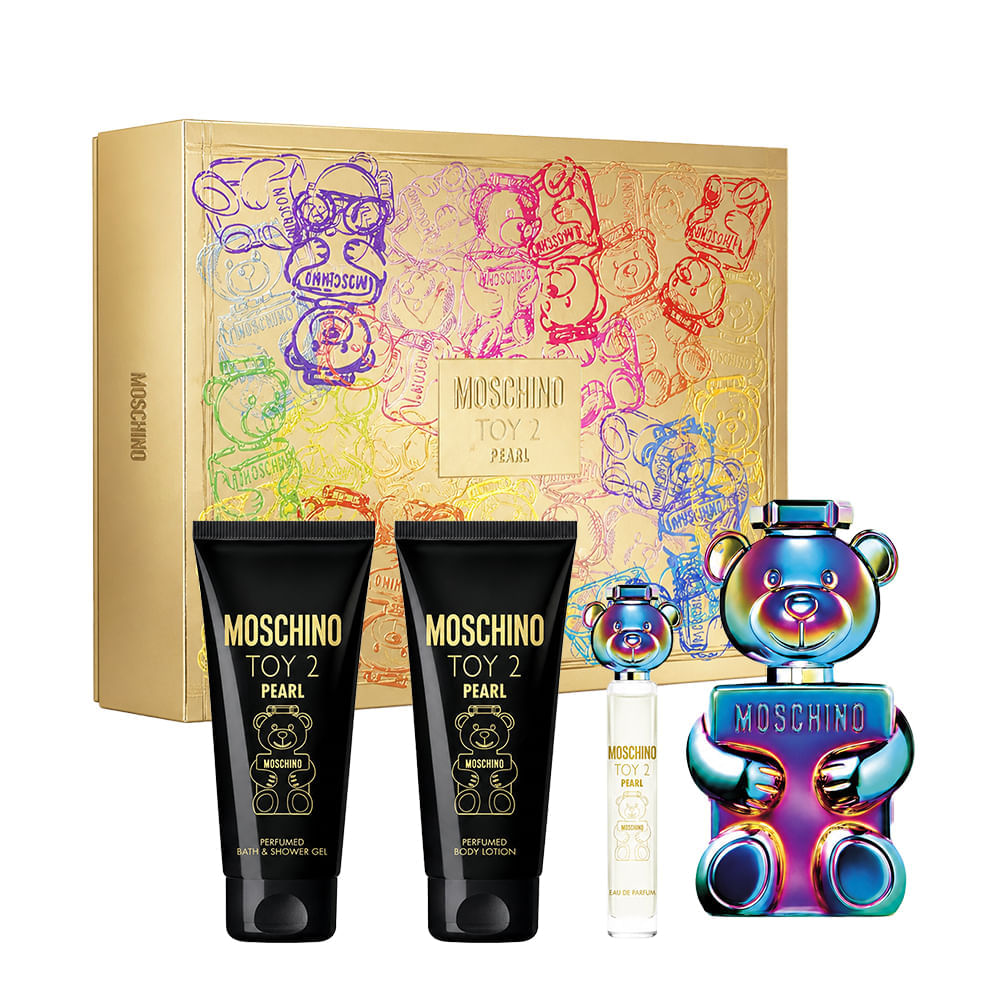 Kit Moschino Toy 2 Pearl Eau de Parfum 100ml + Travel Size 10ml + Body Lotion 100ml + Shower Gel 100ml