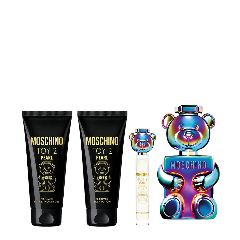 Kit Moschino Toy 2 Pearl Eau de Parfum 100ml + Travel Size 10ml + Body Lotion 100ml + Shower Gel 100ml