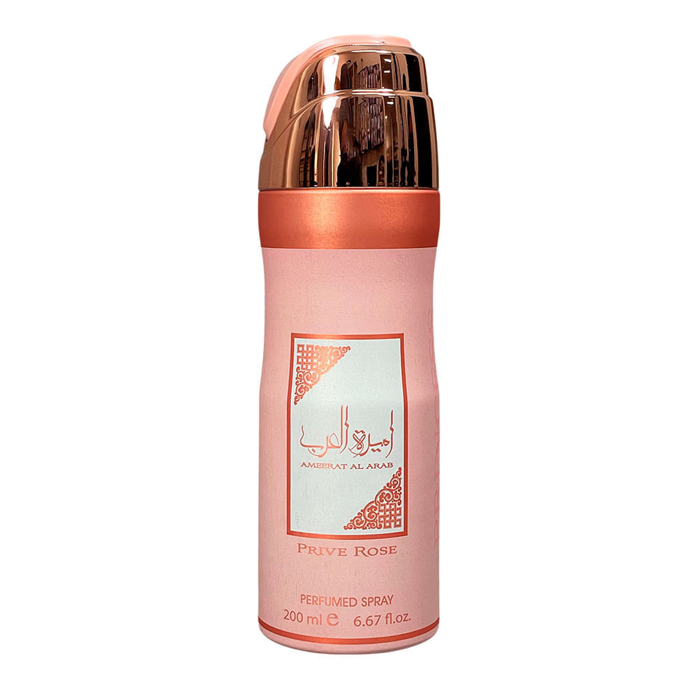 Desodorante Árabe Ameerat Al Arab Prive Rose Lattafa 200ml