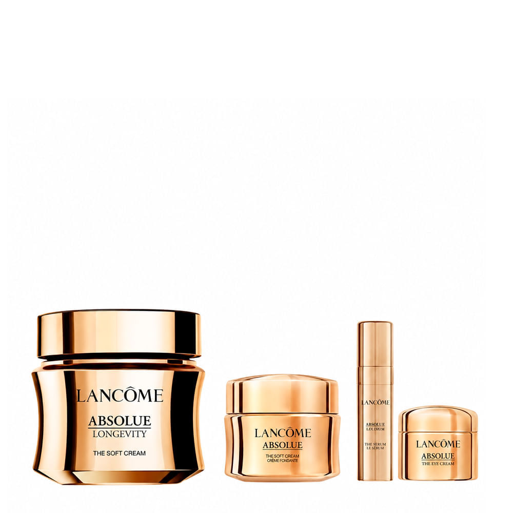 Kit Lancôme Absolue Soft Cream Collection Creme Facial 60ml + 15ml + Creme para Área dos Olhos 5ml + Sérum Facial 5ml