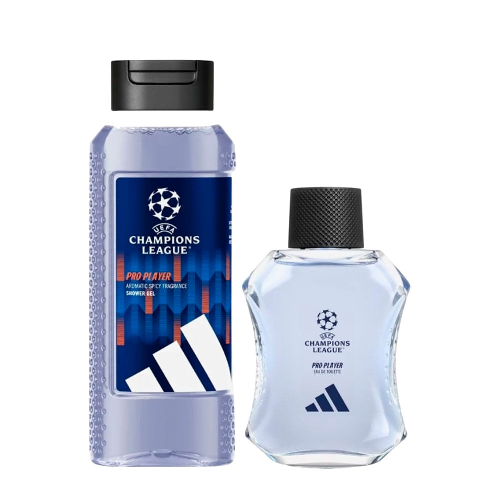 Kit Adidas UEFA Champions League Pro Player Perfume Eau de Toilette 100ml + Shower Gel 250ml