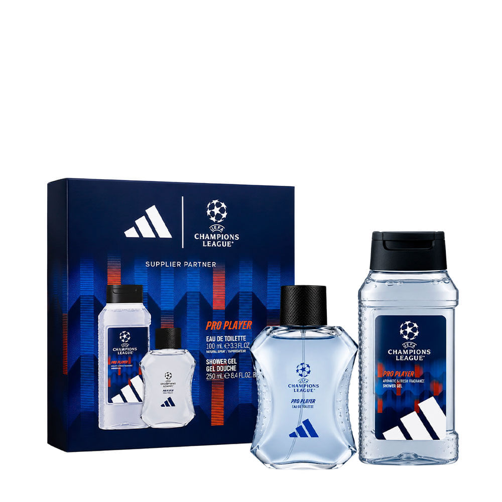Kit Adidas UEFA Champions League Pro Player Perfume Eau de Toilette 100ml + Shower Gel 250ml