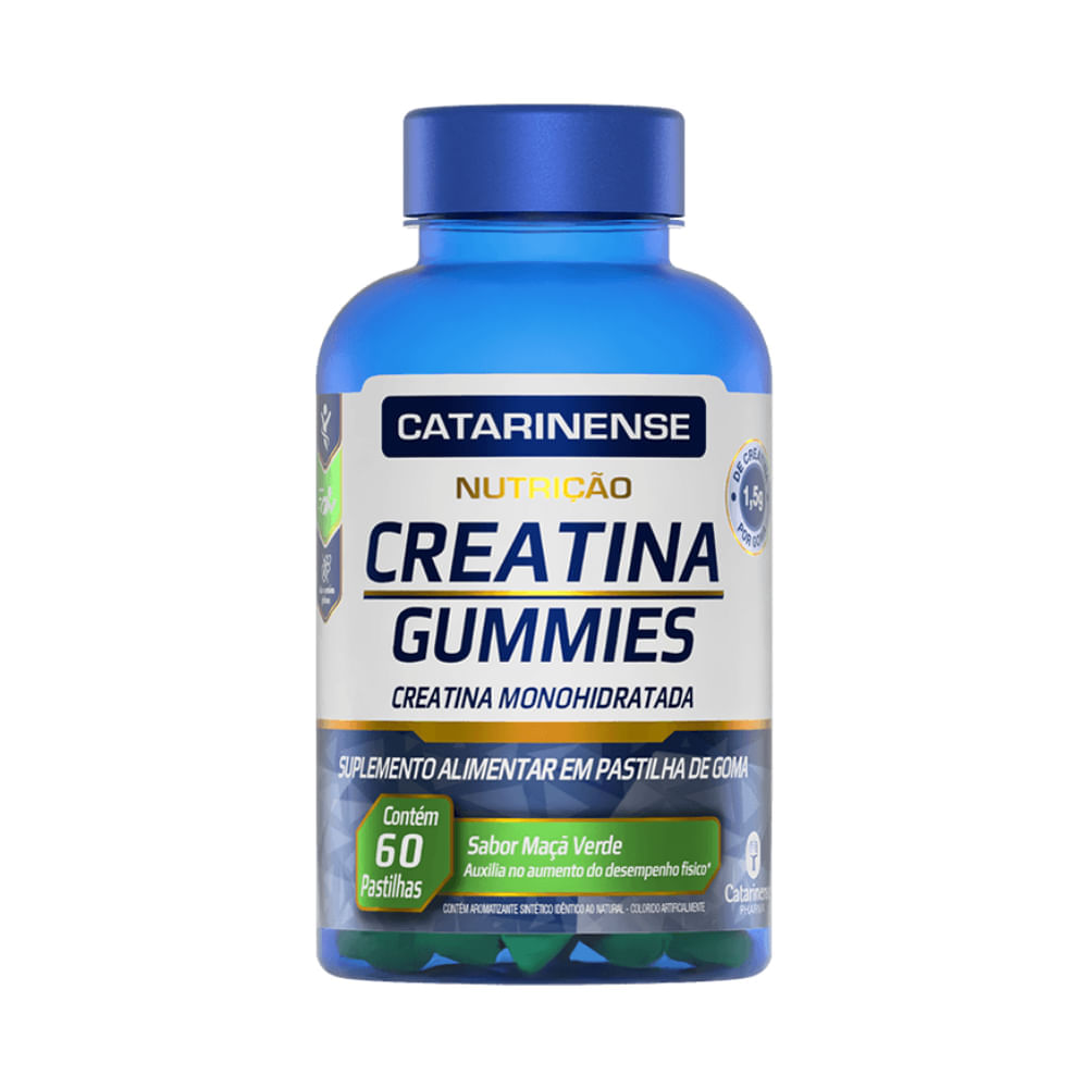Creatina Gummies Catarinense Nutrição Maçã Verde 60 Pastilhas