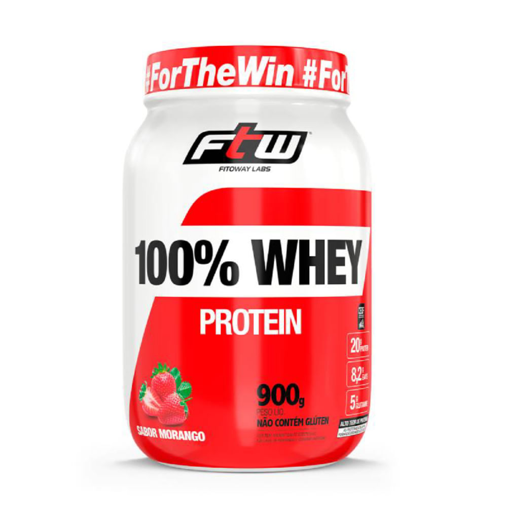 100% Whey Protein FTW Morango 900g