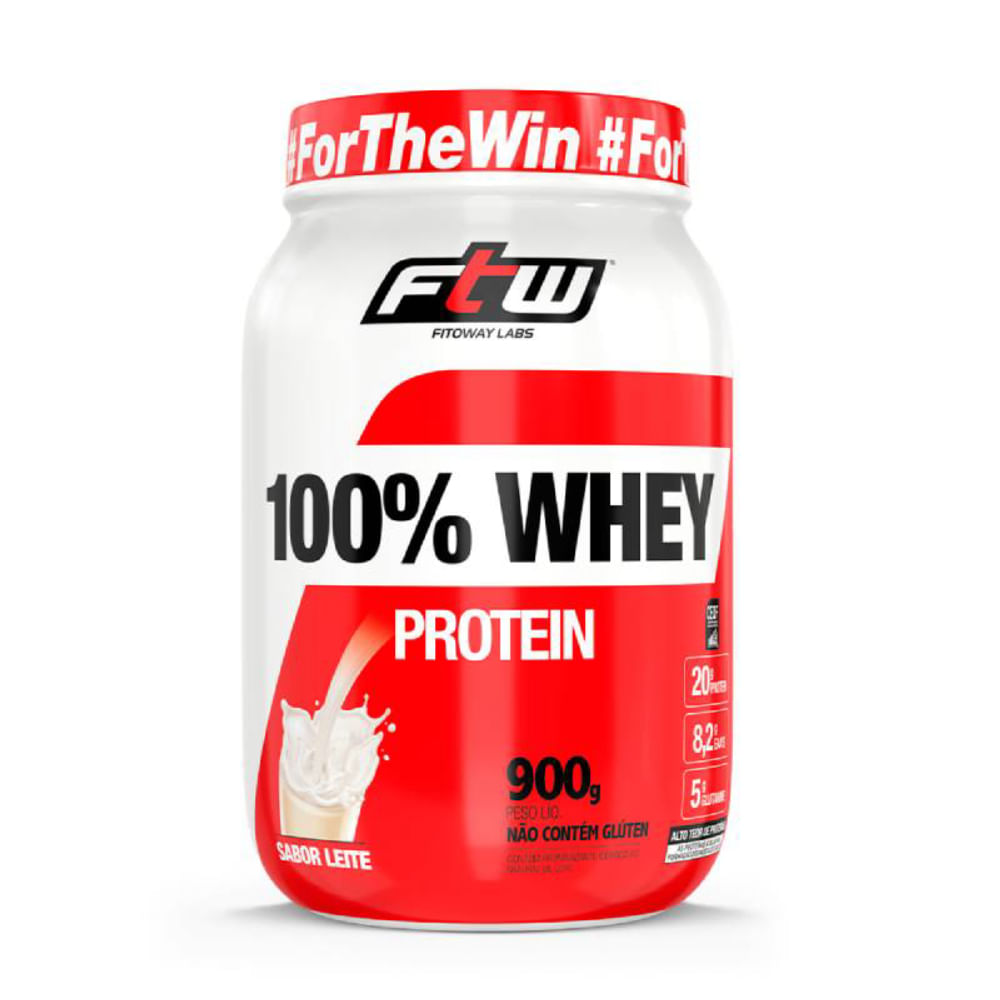 100% Whey Protein FTW Sabor Leite 900g