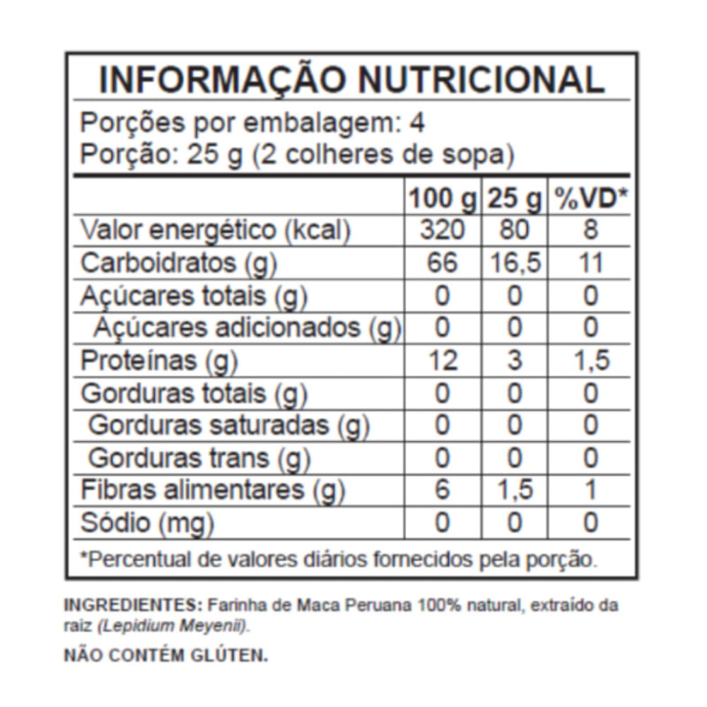 Farinha de Maca Peruana Amarela Mundo Verde 100g