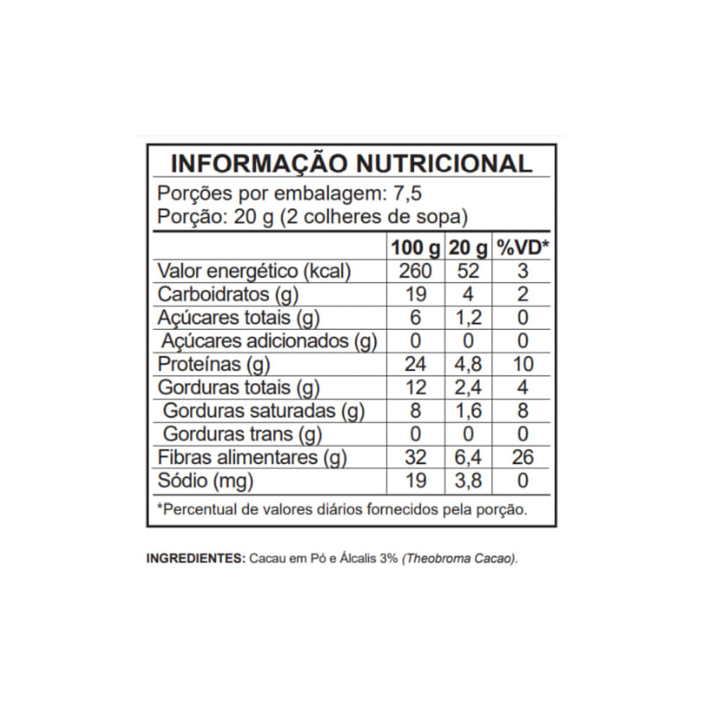 Cacau Alcalino Em Pó Mundo Verde 150g