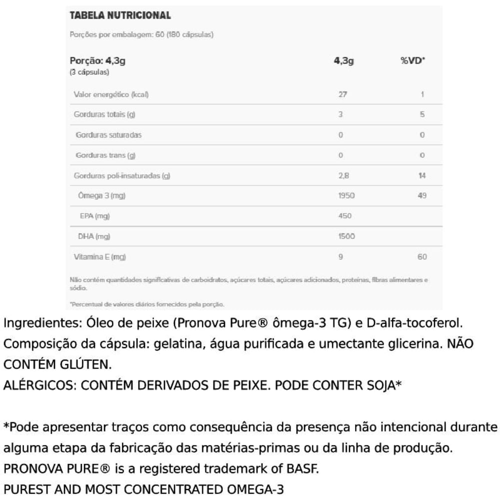 DHA TG Essential Nutrition 180 Cápsulas