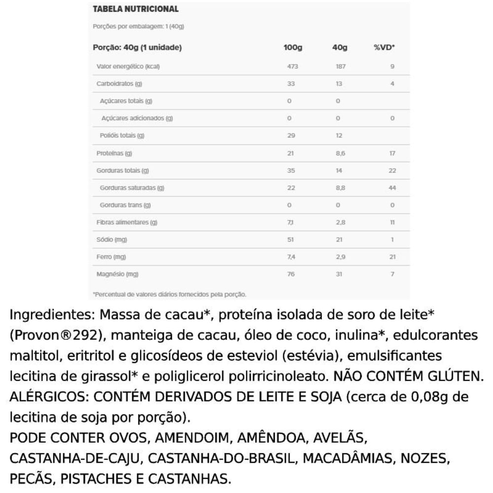 Chocolift Be Unique Essential Nutrition 40g