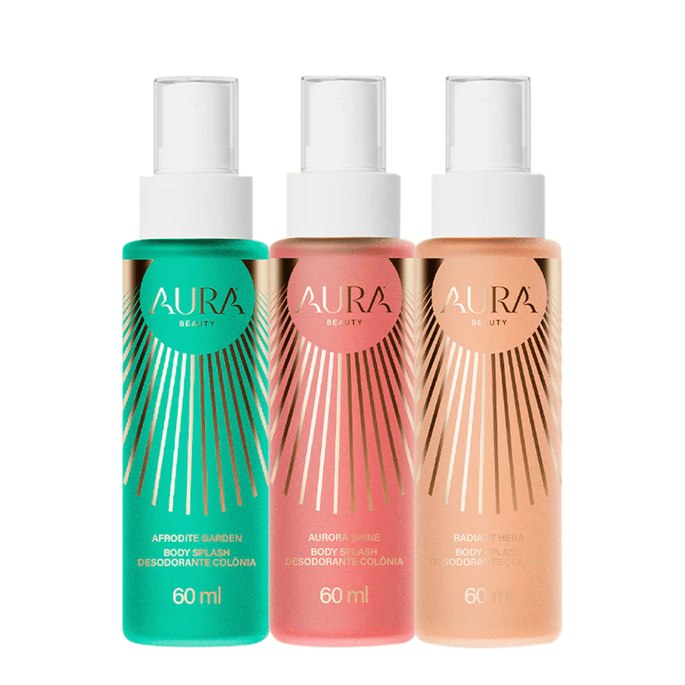 Kit Trilogia das Deusas Mini Body Splash Aura Beauty 60ml