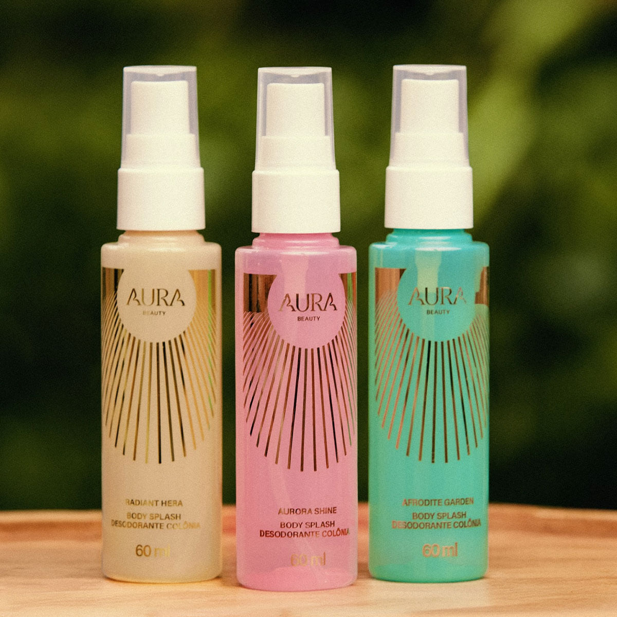 Kit Trilogia das Deusas Mini Body Splash Aura Beauty 60ml