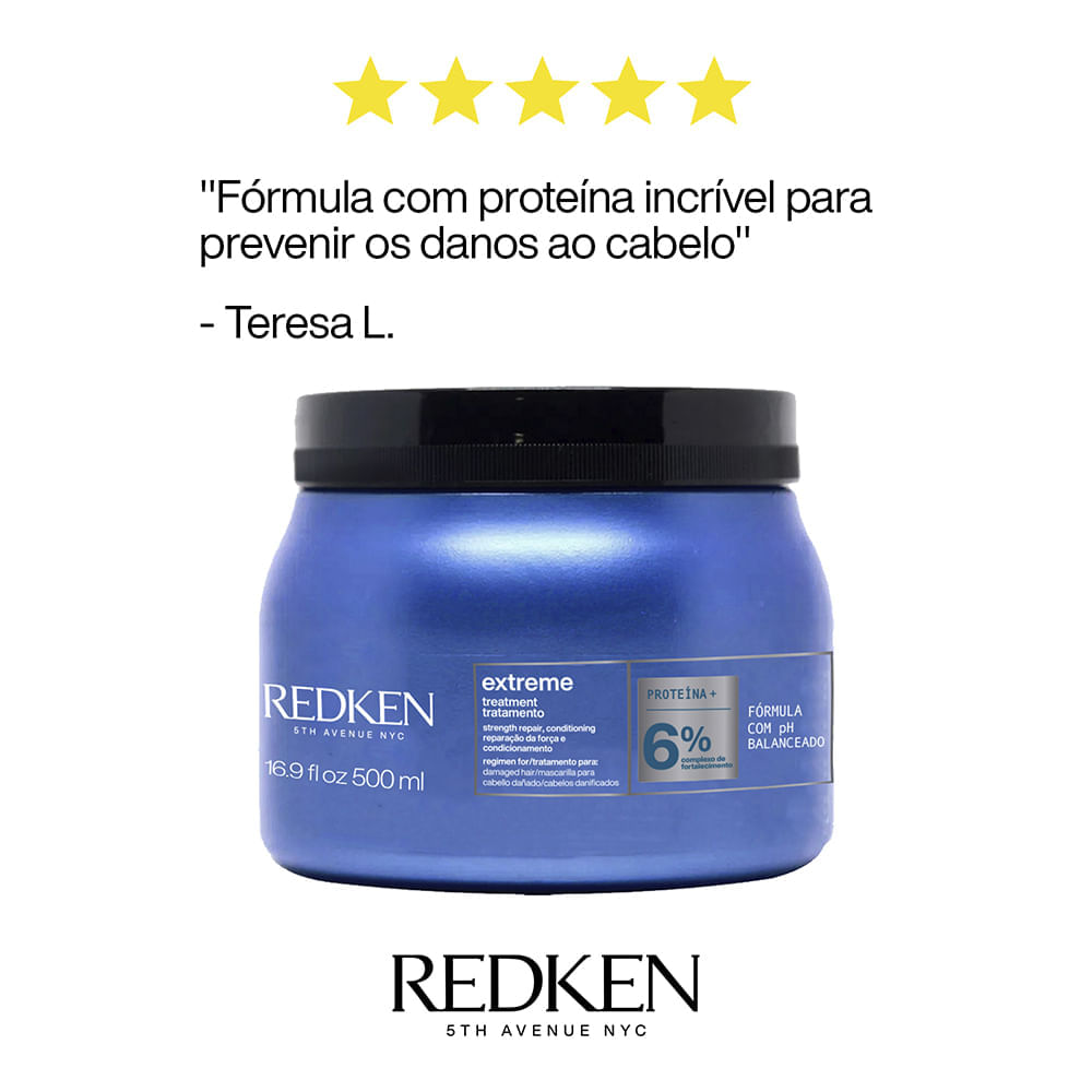 Máscara de Reconstrução Para Cabelos Danificados Redken Extreme 500ml
