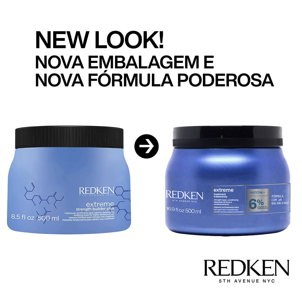 Máscara de Reconstrução Para Cabelos Danificados Redken Extreme 500ml