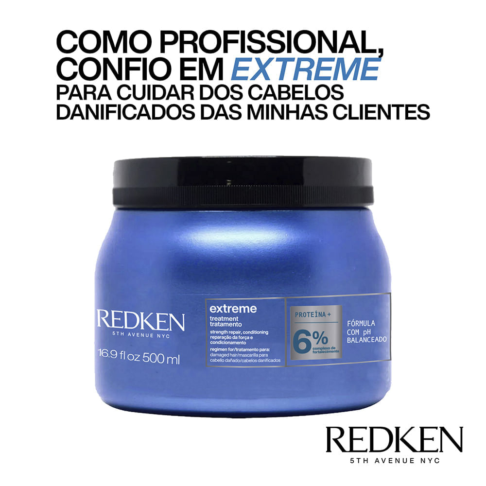 Máscara de Reconstrução Para Cabelos Danificados Redken Extreme 500ml