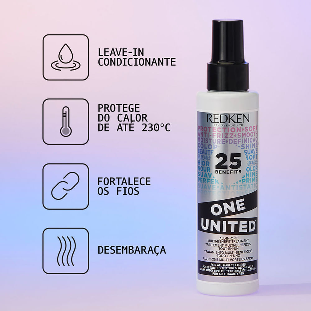 Leave-In Spray One United Protetor Térmico Antifrizz Redken 400ml
