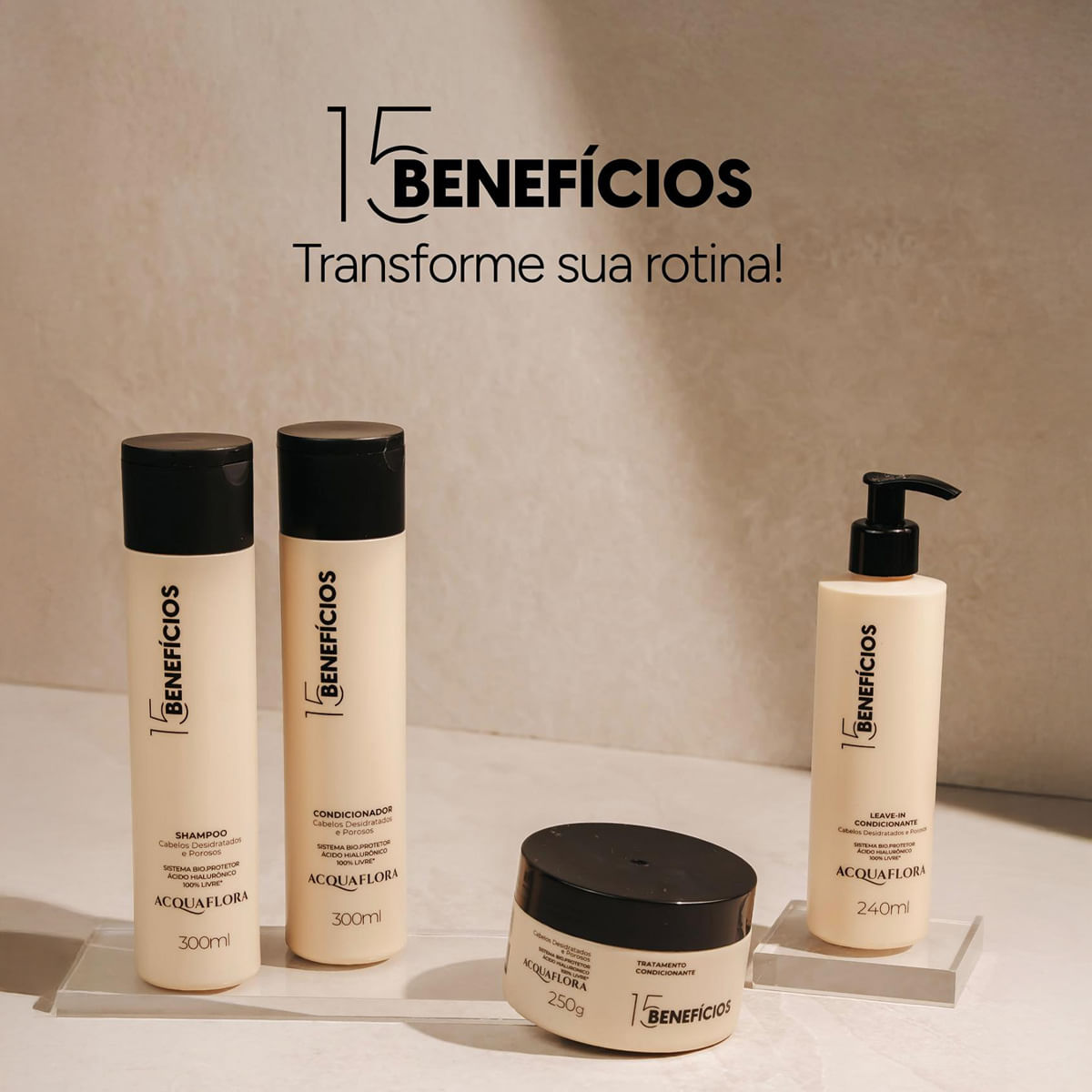 Shampoo 15 Benefícios Acquaflora 300ml