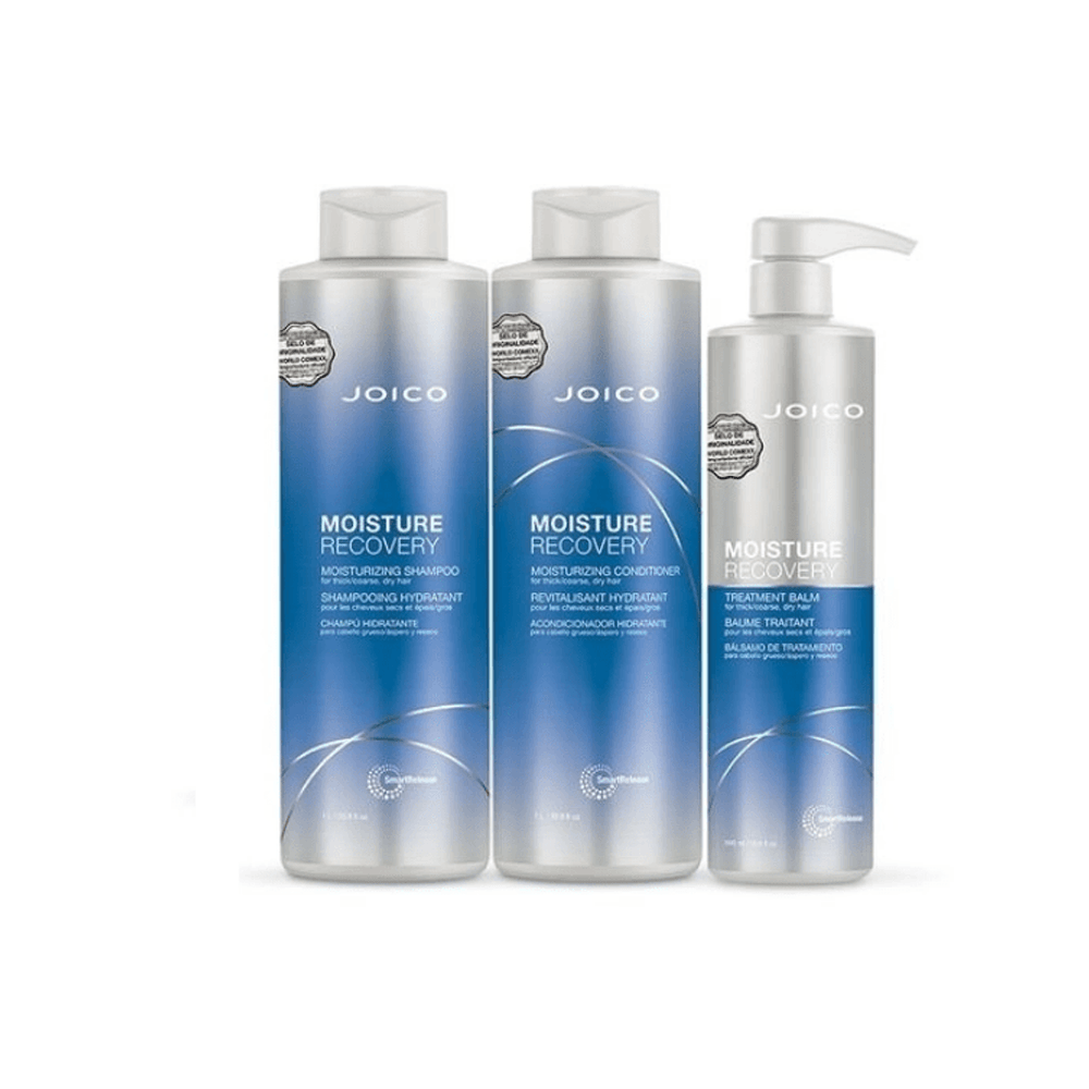 Kit Moisture Recovery Joico Shampoo 1l + Condicionador 1l+ Máscara 500ml