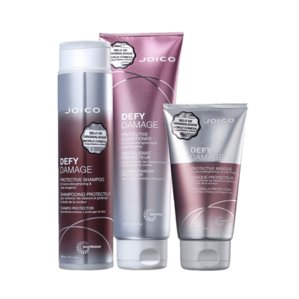 Kit Defy Damage Protective Home Care Joico Shampoo 300ml + Condicionador 250ml + Máscara 150ml