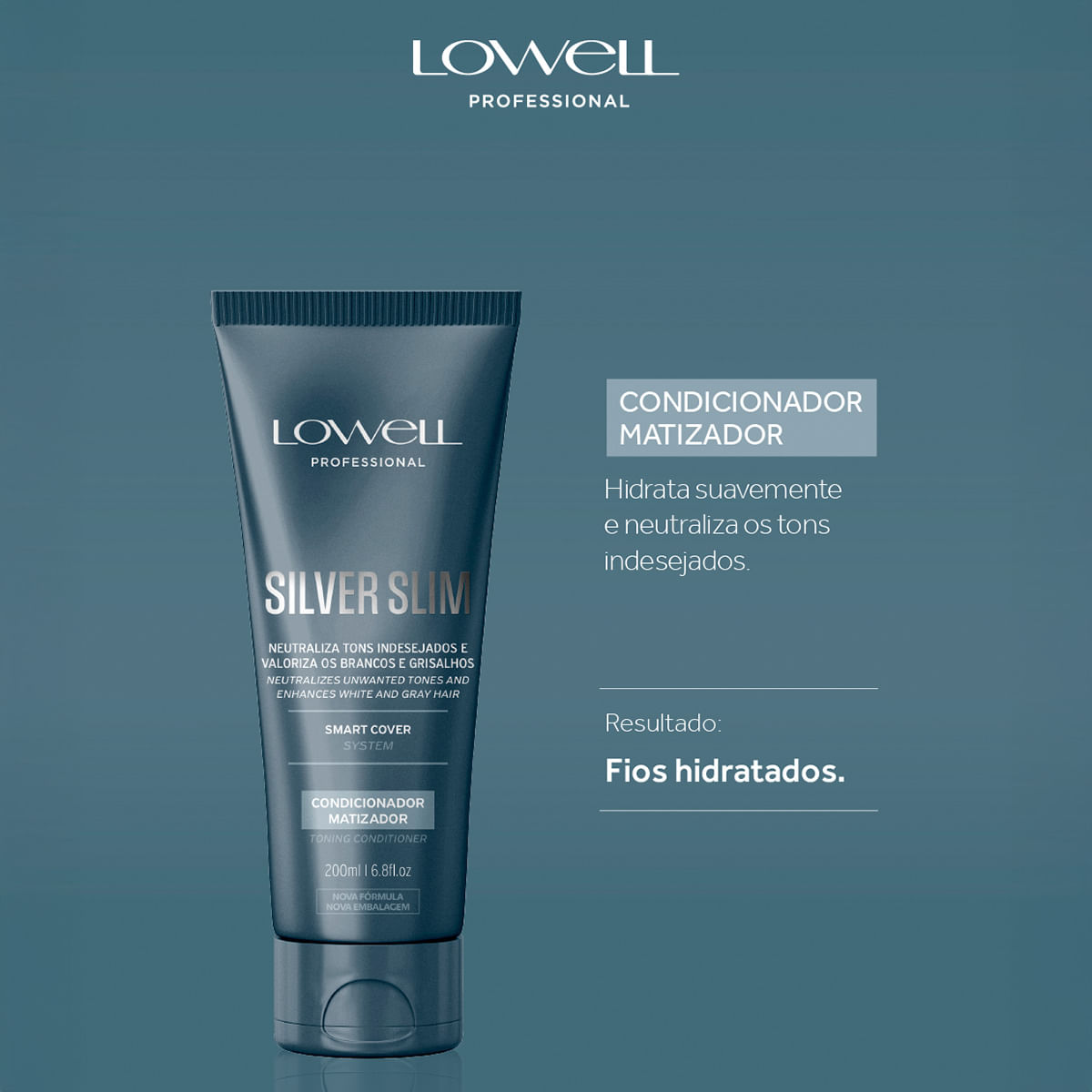 Condicionador Matizador Silver Slim Lowell 200ml