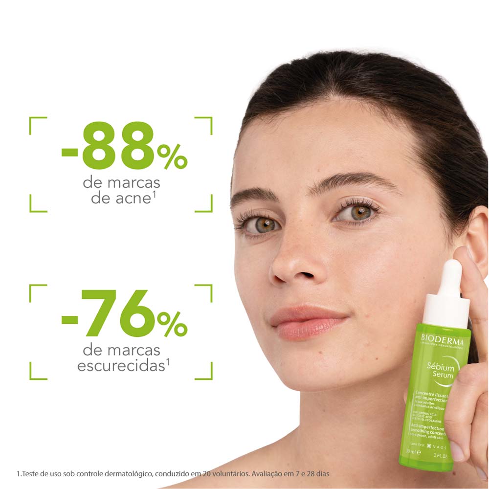 Sérum Facial Anti-Idade Concentrado Anti-marcas da Acne Sébium Sérum Bioderma 30ml